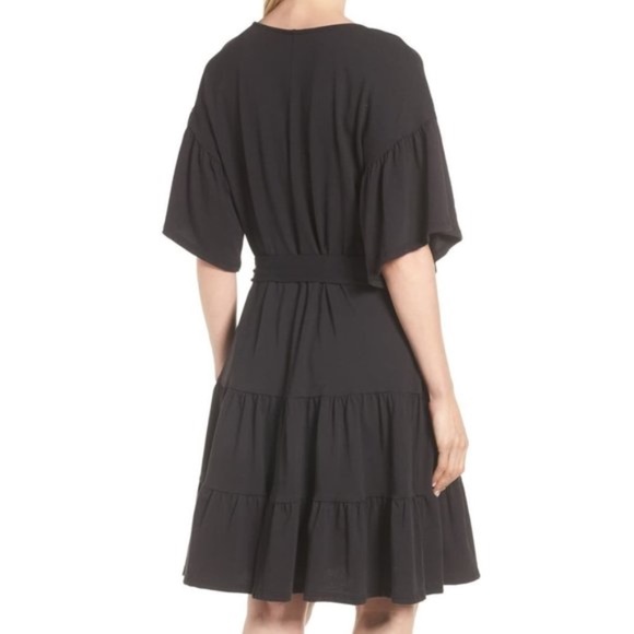 Bobeau Drop Waist Ruffle Cotton Dress( Petite) - Picture 5 of 5